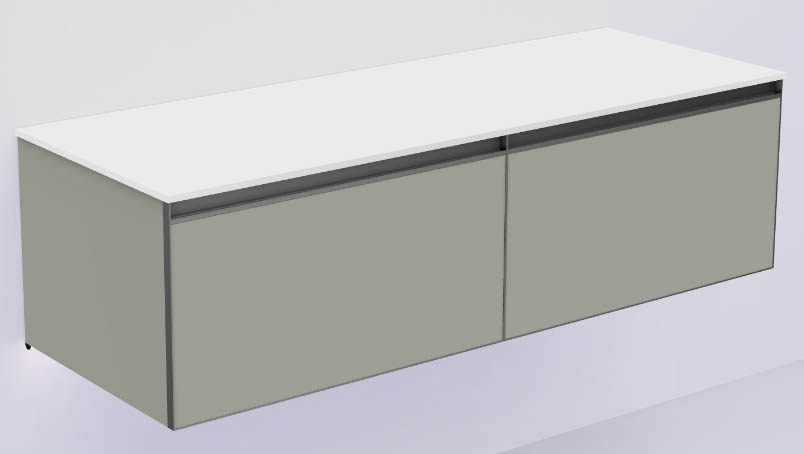 Armadi Art QUATRO 2 140см (70+70) тумба LUNA профиль ANTHRACITE + внутр. подсв. 790-M2-140(70+70)-L-A-LED