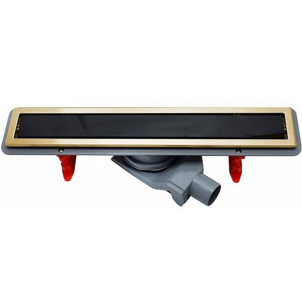 Confluo Premium Gold Black Glass Line 550 Линейный трап PESTAN