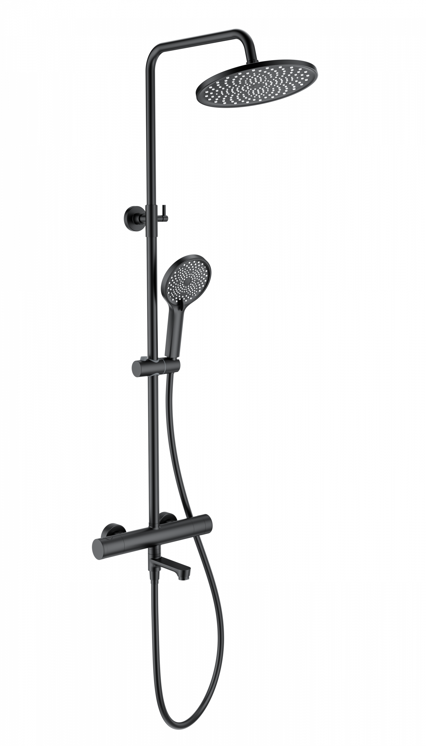 Душевая система с термостатом WONZON & WOGHAND, Черный матовый WW-B3069-MB