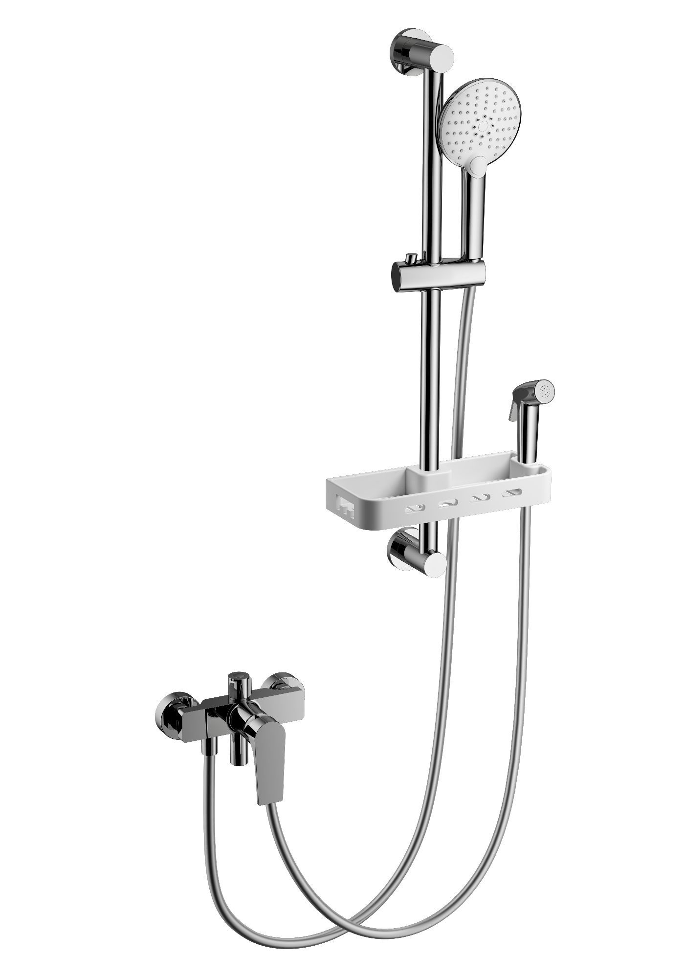 Смеситель для душа с гарнитуром WONZON & WOGHAND, Хром WW-A31003-CR