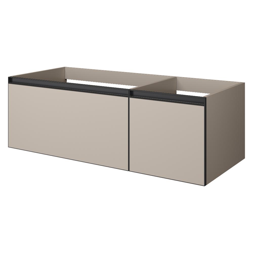 Armadi Art QUATRO 2 120см (80+40) тумба с подсв. внутри DAPHNE профиль ANTHRACITE 790-M2-120-D-A-LED