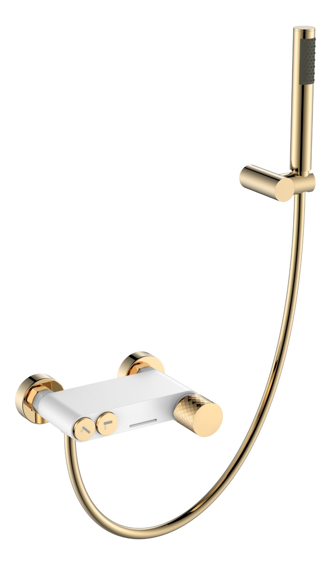 Смеситель Boheme STICK для ванны WHITE DIAMOND GOLD 123-WG