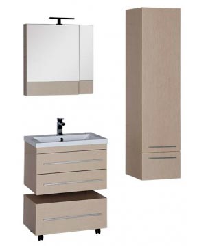 Тумба Aquanet Нота 58 подкатная светлый дуб