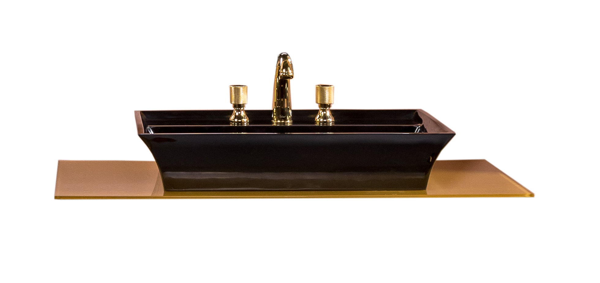 Столешница стекло 100см прямая ЗОЛОТО Armadi Art 853-100-G