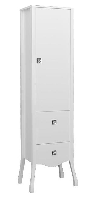 Шкаф-пенал Aquanet Мадонна белый с кристаллами Swarovski