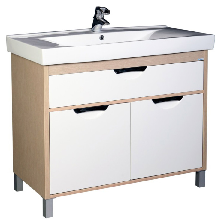 Тумба с раковиной Aquanet Гретта 90 светлый дуб
