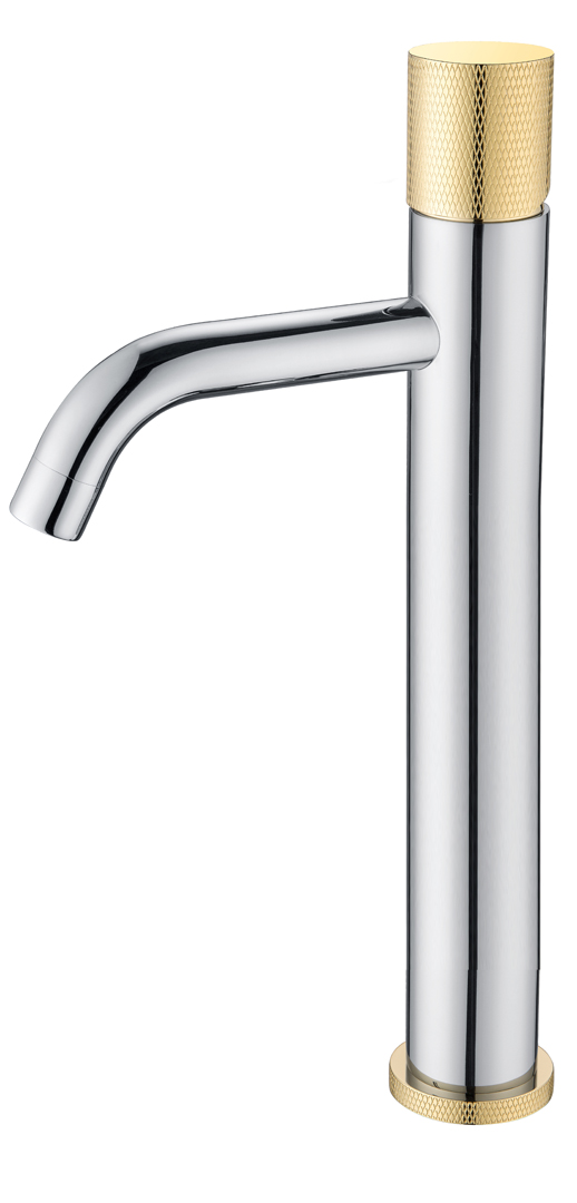 Смеситель Boheme STICK для умыв. выс. CHROME TOUCH GOLD (комплект) 122-CRG.2