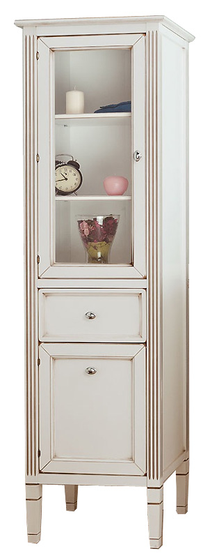 Шкаф-пенал Caprigo Альбион BIANCO Light Vintage L