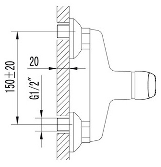 Смеситель Lemark Omega LM3103C для душа