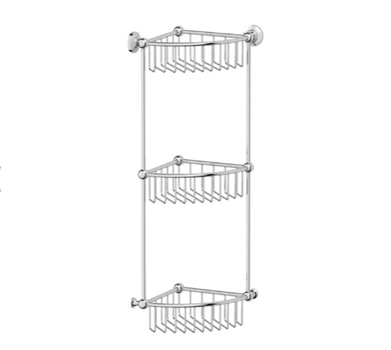 Полка 3SC Stilmar STI 009 угловая, 3-х ярусная, хром