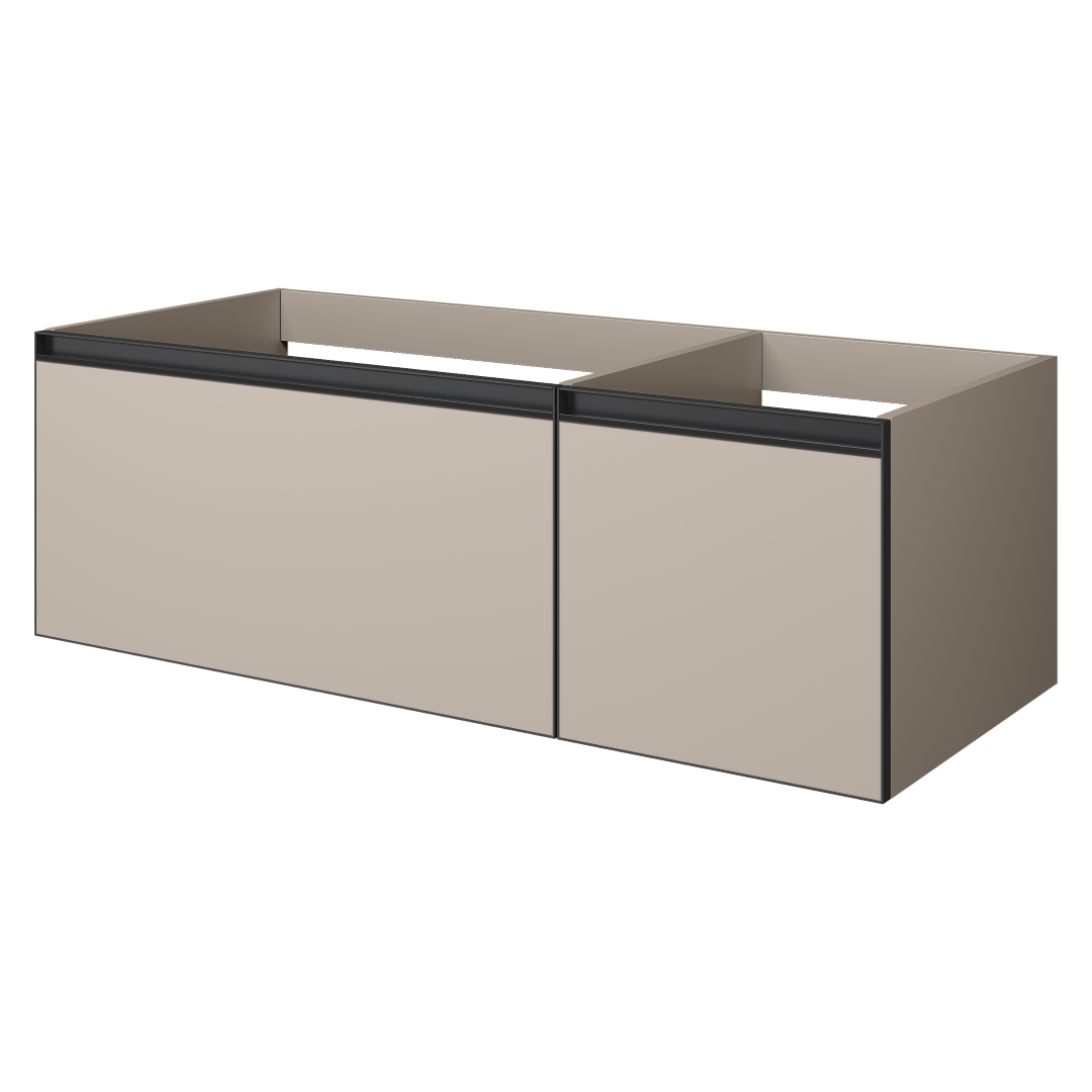 Armadi Art QUATRO 2 120см (80+40) тумба DAPHNE профиль ANTHRACITE 790-M2-120-D-A