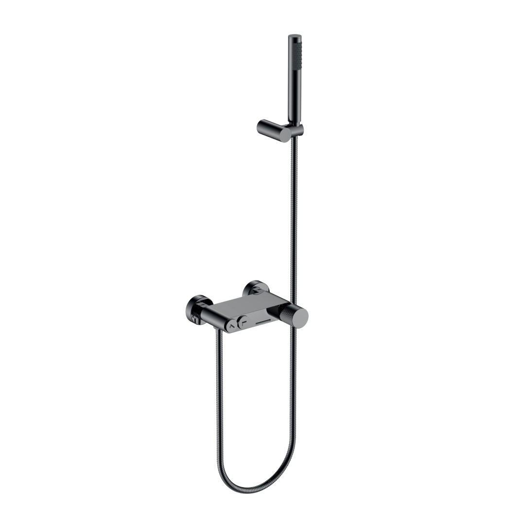 Смеситель Boheme STICK для ванны Shine Gun Metall SPIRALE 123-SGM.4