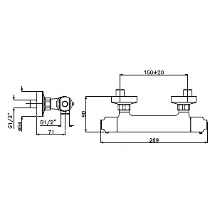 Термостат Gattoni Termostatici TS225C0 для душа
