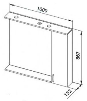 Зеркало-шкаф Aquanet Донна 100 венге