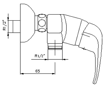 Смеситель E.C.A. Mix sl 102102197 для душа