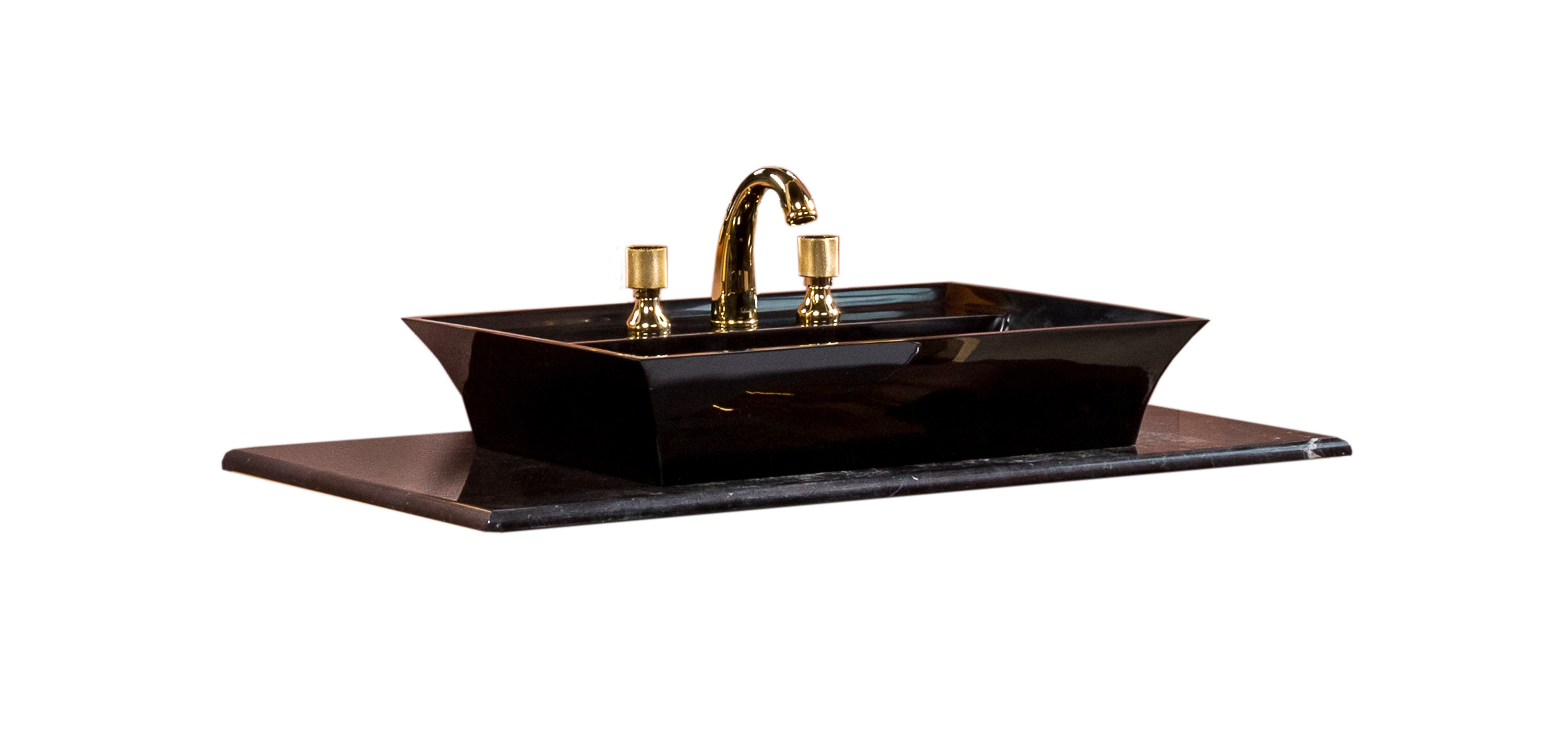 Столешница мрамор 101см Armadi Art Black Toros под LV-6 чашу 857-101-BT