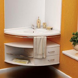 Тумба с раковиной Aquanet Корнер Open  R