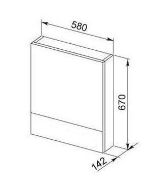 Зеркало-шкаф Aquanet Нота 58 камерино венге