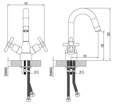 Смеситель Lemark Neo LM2207C для раковины