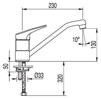 Смеситель Tres Pol-tres 17433306 для кухонной мойки