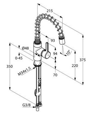 Смеситель Kludi Bingo star 428550578 для кухонной мойки
