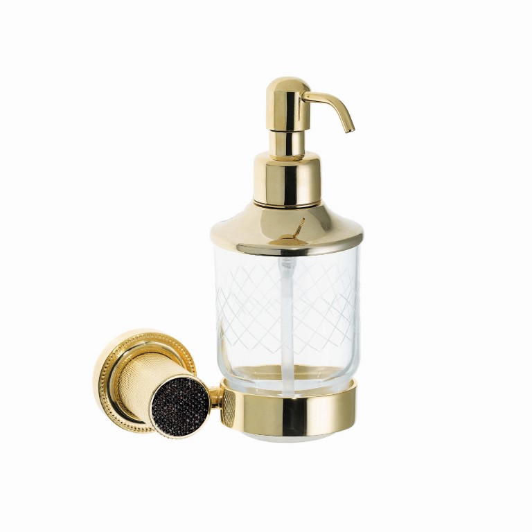 Настенный диспенсер Boheme ROYALE CRISTAL BLACK GOLD 10932-G-B