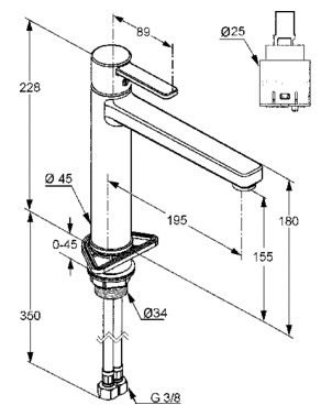 Смеситель Kludi Zenta 389739675 для кухонной мойки