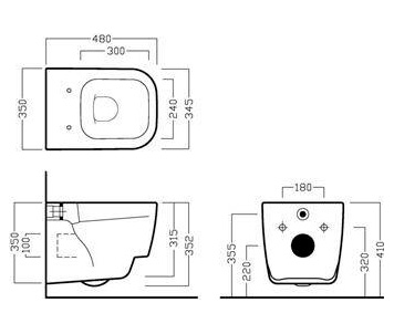 Унитаз подвесной Hatria Fusion 48