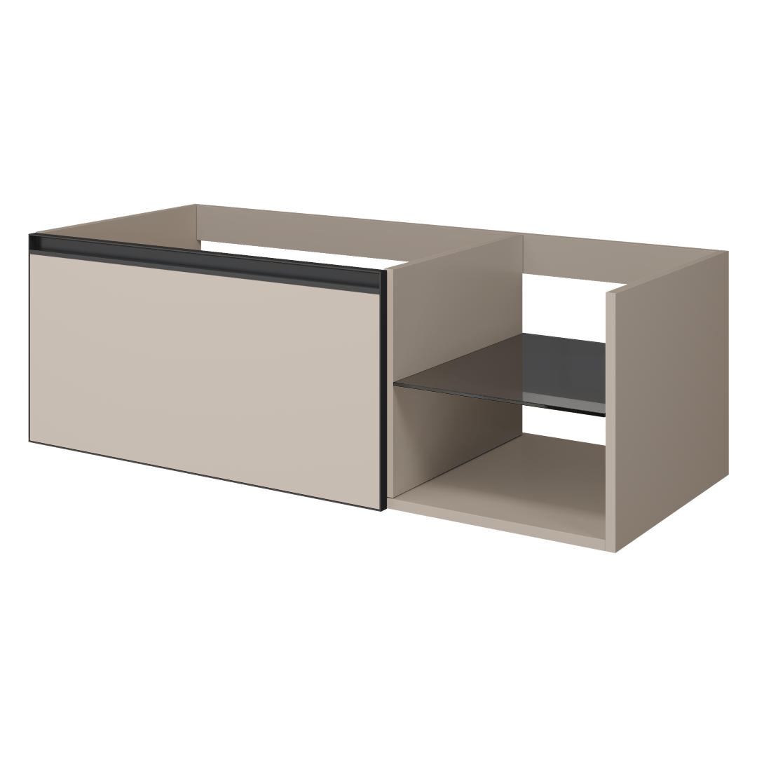 Armadi Art QUATRO 6 120см (80+40) тумба DAPHNE профиль ANTHRACITE 790-M6-120-D-A