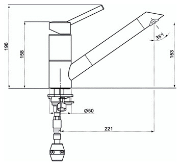 Смеситель Reginox Goya K710K colorado для кухонной мойки