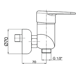 Смеситель GPD Tigra MDB110 для душа