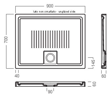 Поддон для душа Hatria Leaf YXMK 90x70