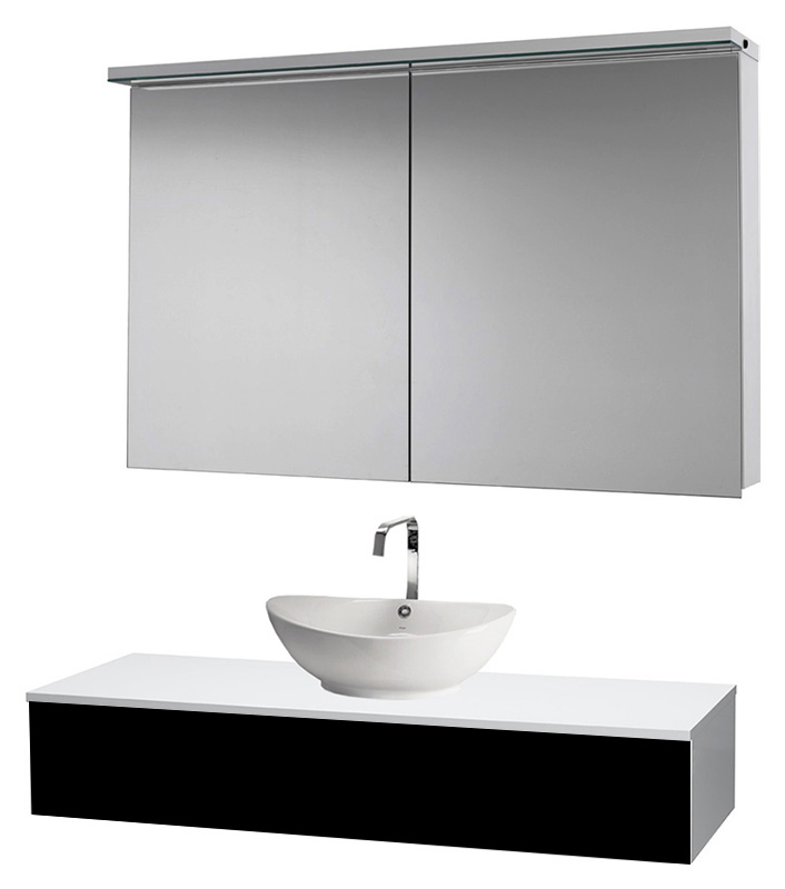 Мебель для ванной Dreja Top S 120 черный глянец