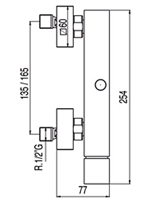 Смеситель Tres Cuadro-tres 107167 для душа