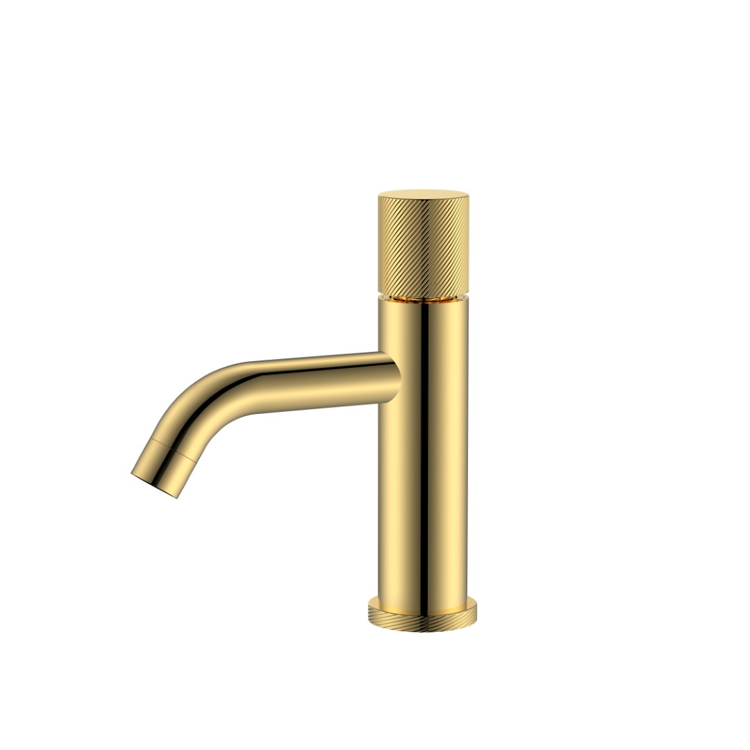 Смеситель Boheme STICK для умыв. низ. GOLD SPIRALE 121-GG.4