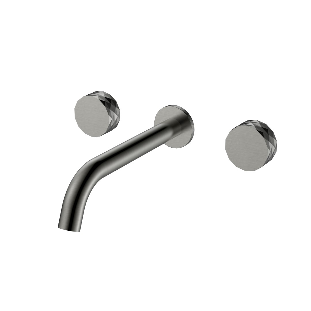 Смеситель из стены Boheme STICK DIAMOND на 3 отв. Gun Metal 152-2-GM.1