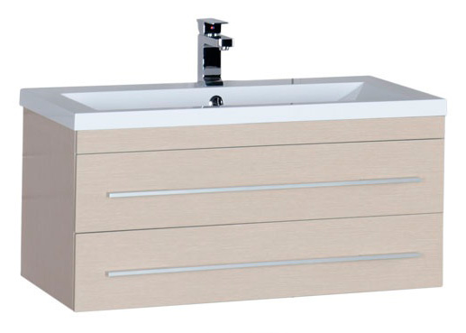 Тумба с раковиной Aquanet Нота 90 светлый дуб