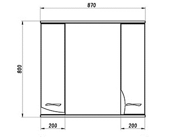 Зеркало-шкаф ASB-Mebel Альфа 87