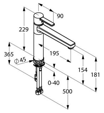 Смеситель Kludi Zenta 389790575 для кухонной мойки