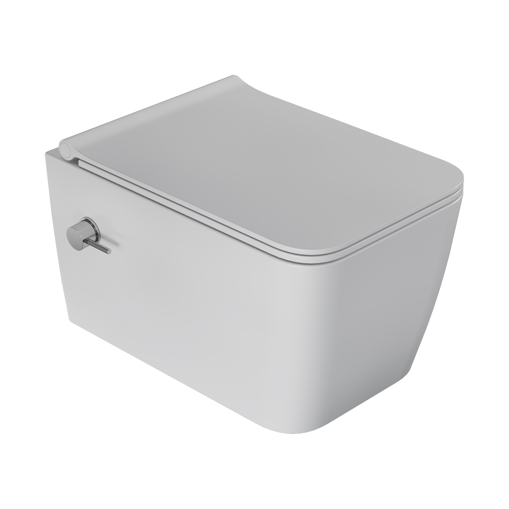 Boheme Zen подвесной унитаз с биде матовый белый с крышкой 967-SET-2-MW