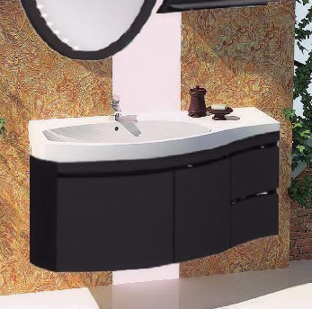 Тумба с раковиной Aquanet Опера 2-115  черная L