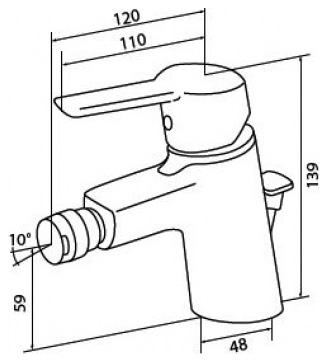 Смеситель Am.Pm Bliss 6 F5683100 для биде