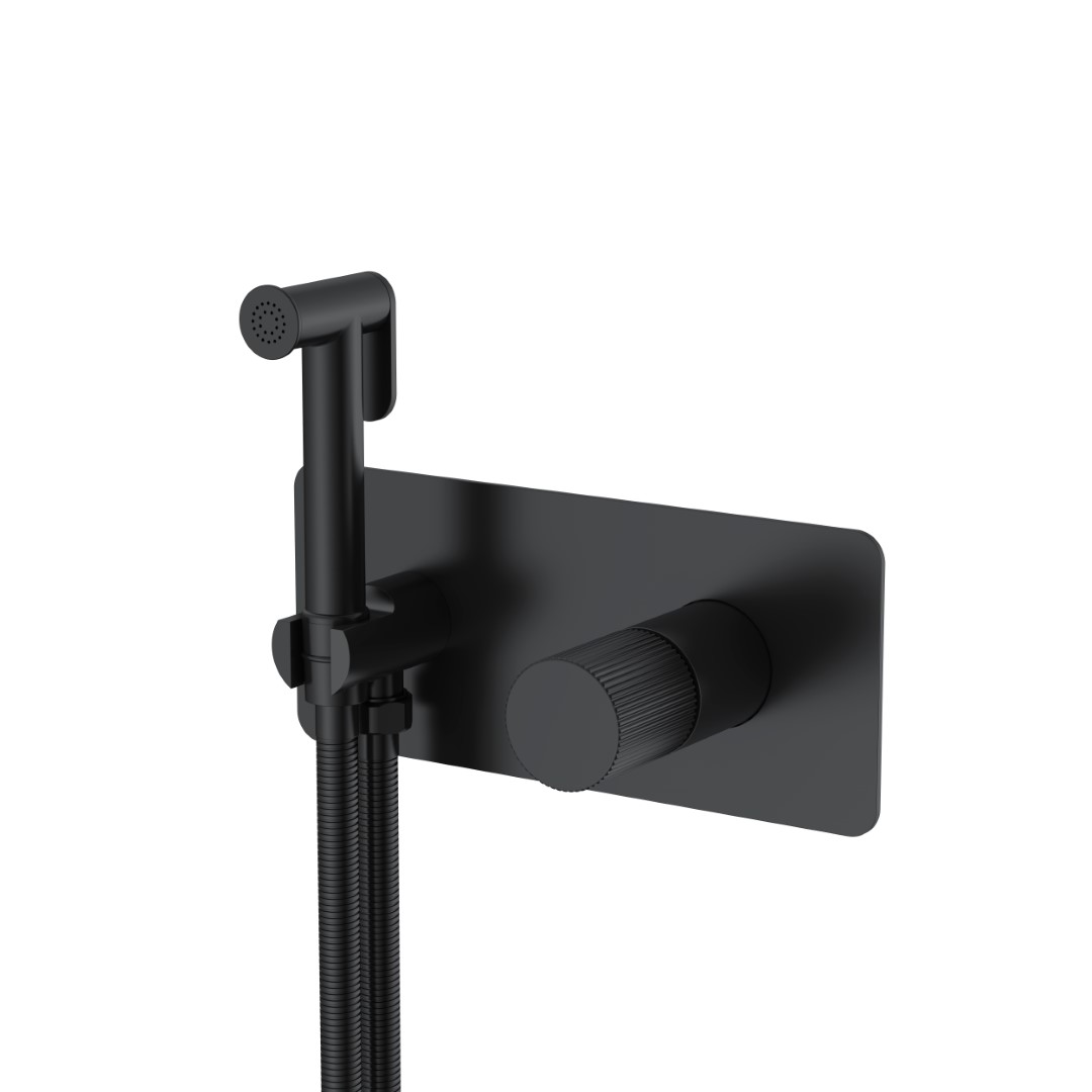 Смеситель гигиенический Boheme STICK BLACK LINEA 127-BB.3