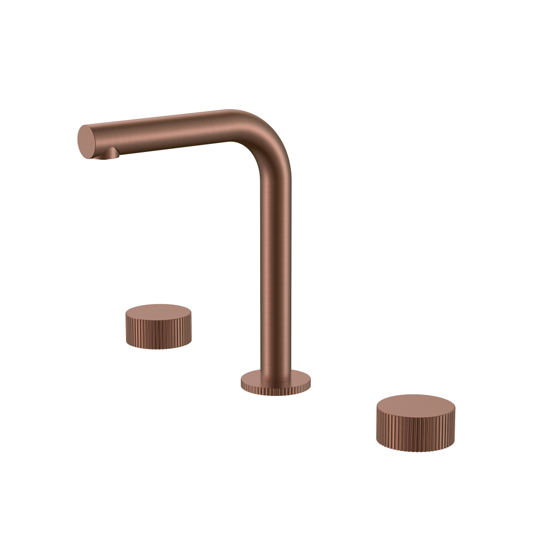 Смеситель на столешницу Boheme STICK LINEA на 3 отв. BRUSHED BRONZE 152-BRB.3