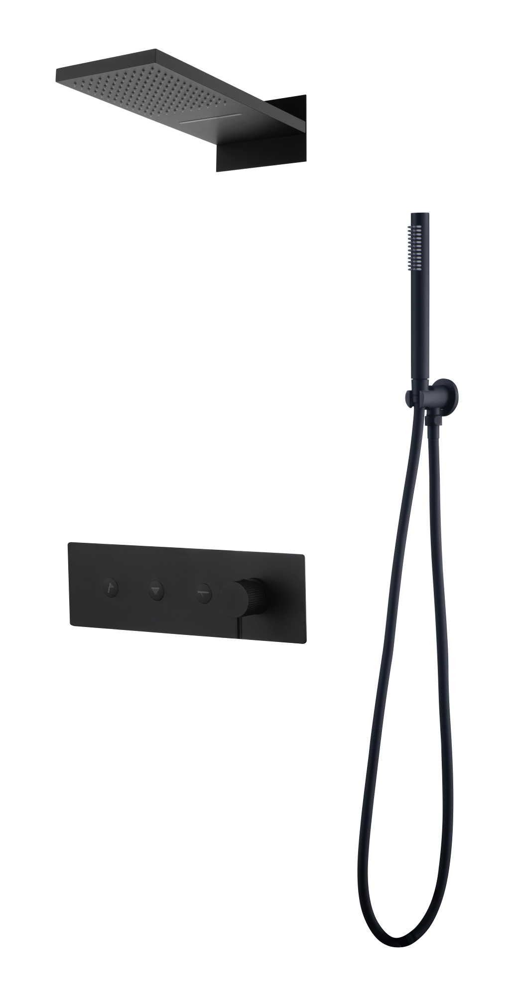 Встроенная душевая система Boheme FUSION, трехпозиционная BLACK 130-B