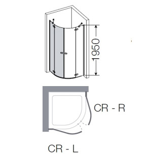 Душевой уголок Provex Combi 6004-CR-05-GL 90 см