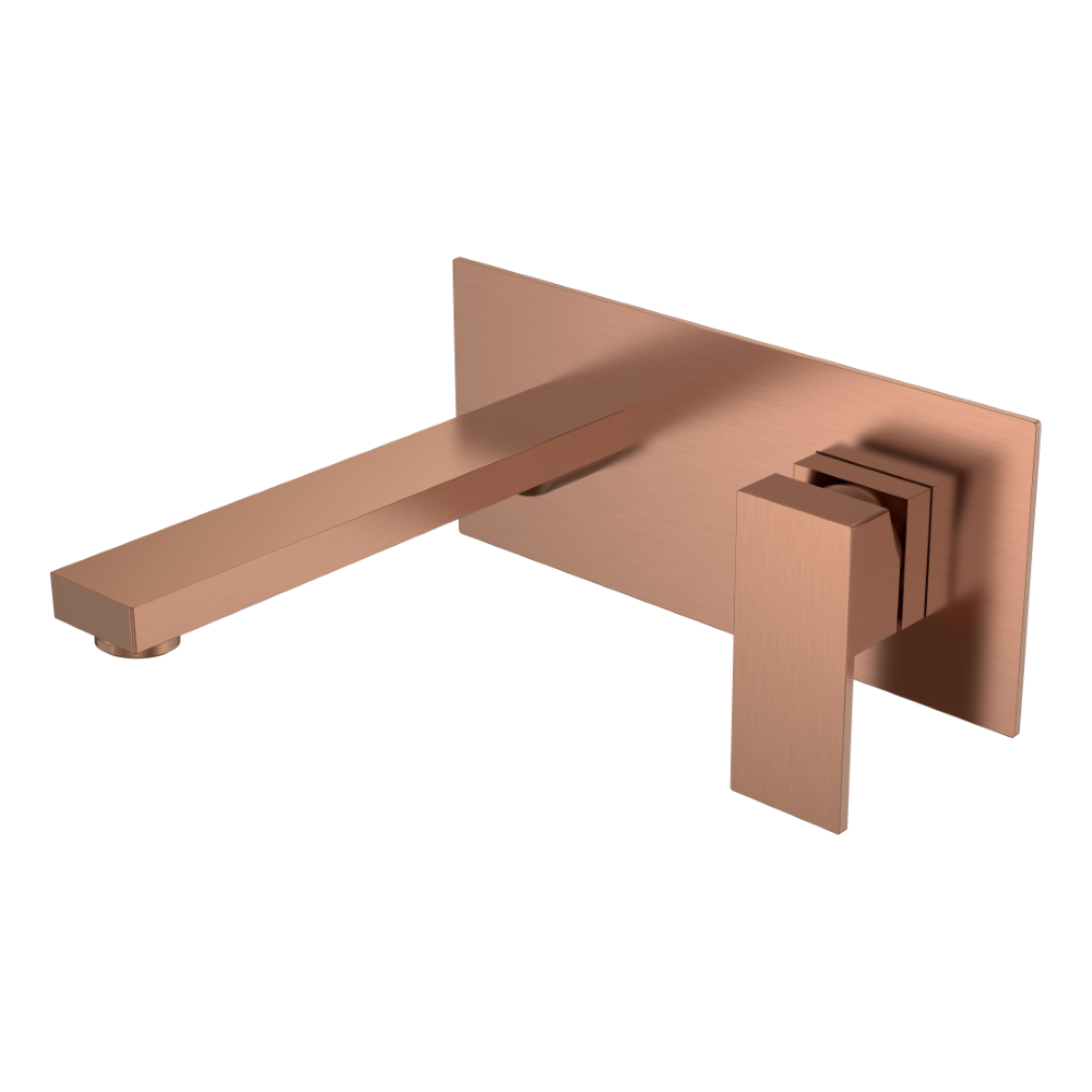 Смеситель для умывальника из стены Boheme Qubic Copper Brushed 475-CB