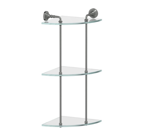 Полка 3SC Stilmar STI 419 угловая, 3-х ярусная, античное серебро