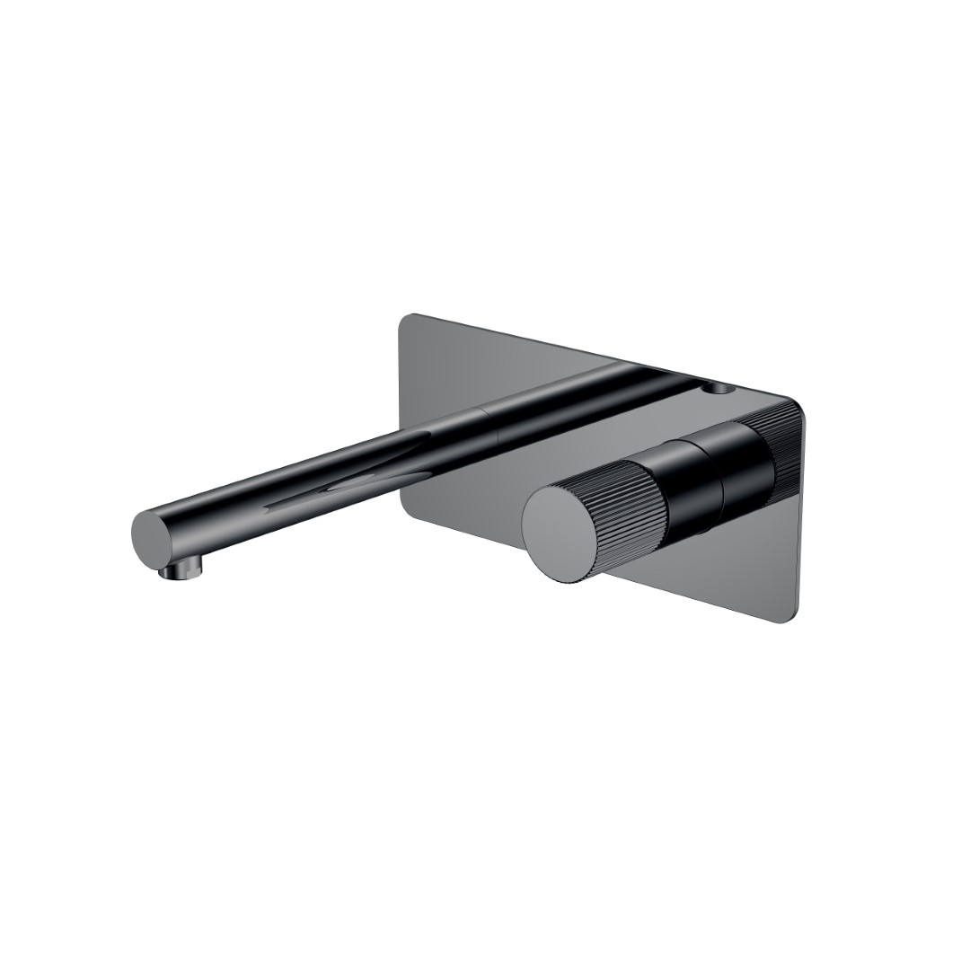 Смеситель Boheme STICK из стены Shine Gun Metal LINEA 125-SGM.3