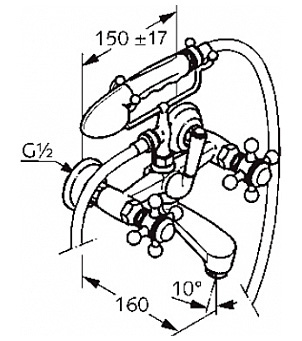 Смеситель Kludi Adlon 514414520 для ванны с душем